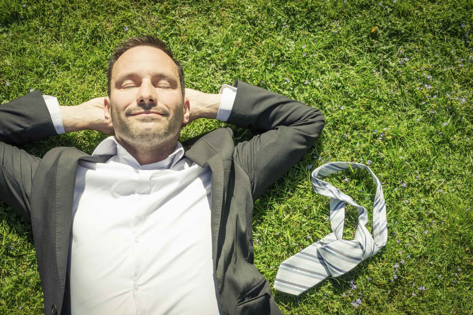 relaxing businessman